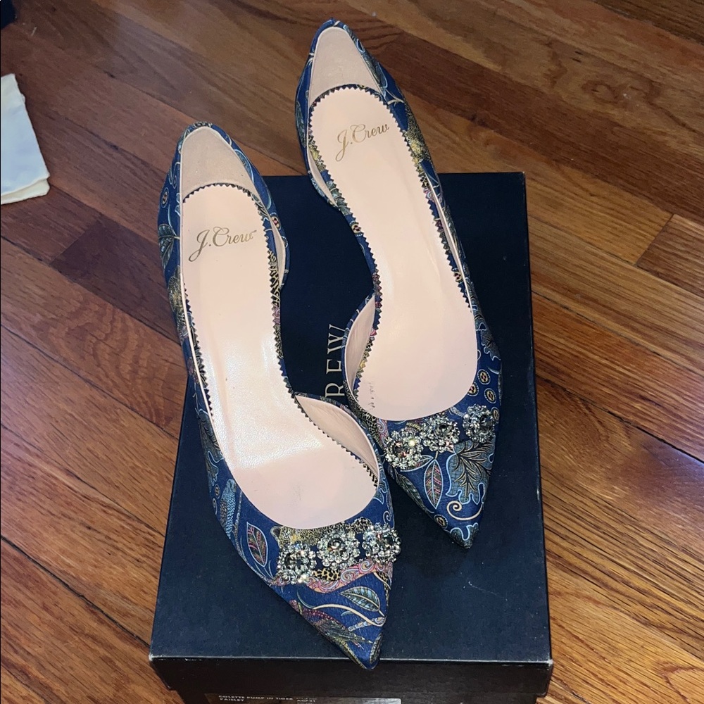 Like-new J. Crew Colette pump in tiger paisley, size 7
